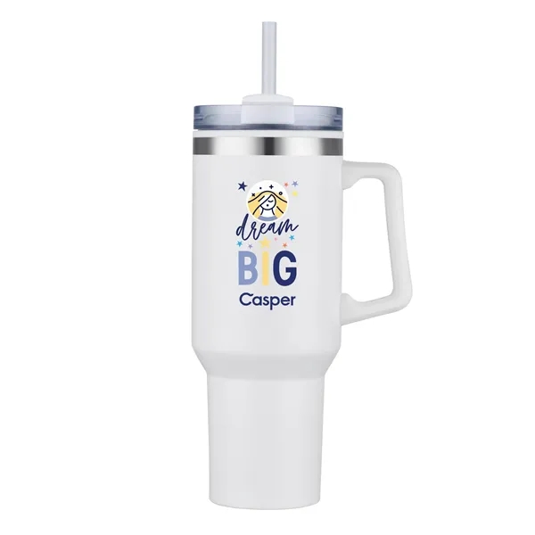 40 oz. insulated travel mug with large capacity and ergonomic handle.... from ASI 44900 NC Custom (CI/Lanco) / Lanco