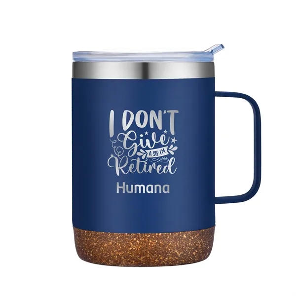 12 oz. vacuum mug with cork bottom and stainless steel liner... from ASI 44900 NC Custom (CI/Lanco) / Lanco