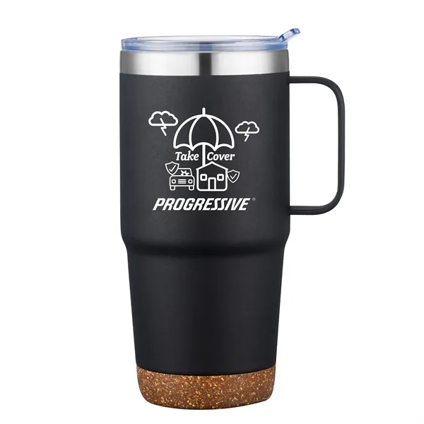 24 oz. stainless steel travel mug with cork bottom, stainless steel... from ASI 44900 NC Custom (CI/Lanco) / Lanco