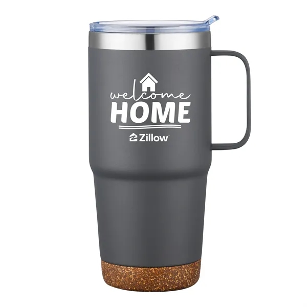 24 oz. stainless steel travel mug with cork bottom, stainless steel... from ASI 44900 NC Custom (CI/Lanco) / Lanco