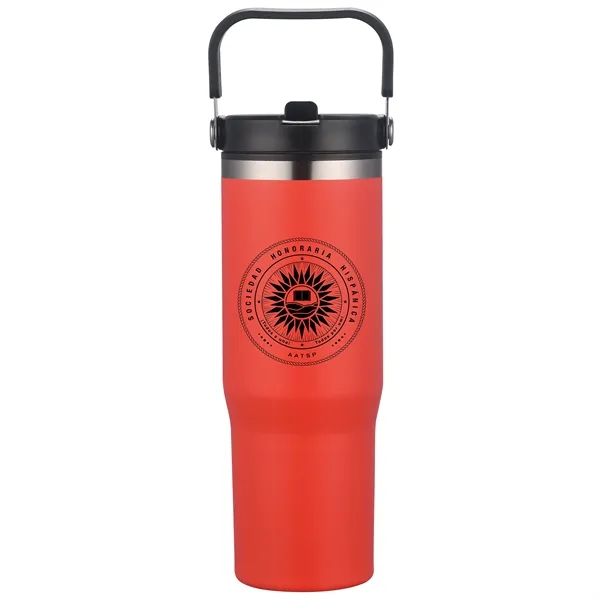 30 oz. vacuum sealed tumbler with powdered finish and flip top... from ASI 68190 Lungsal / Lungsal