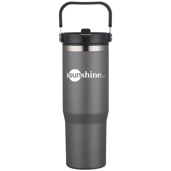30 oz. vacuum sealed tumbler with powdered finish and flip top... from ASI 68190 Lungsal / Lungsal
