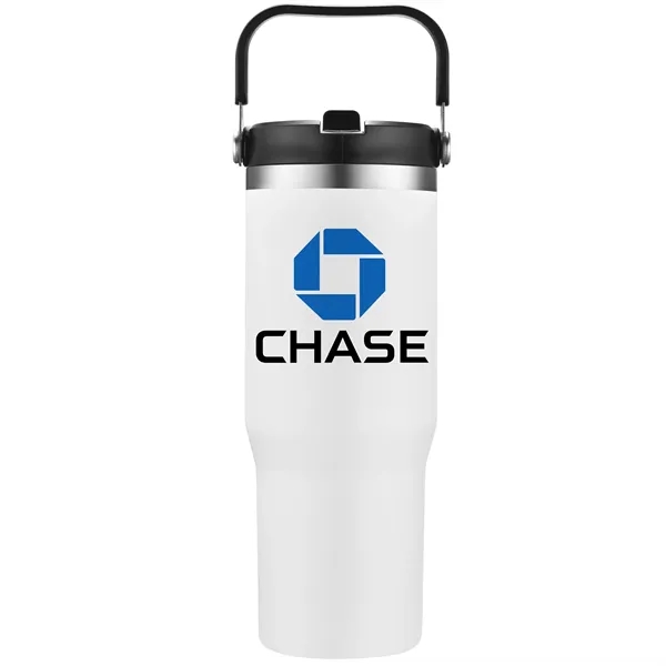 30 oz. vacuum sealed tumbler with powdered finish and flip top... from ASI 68190 Lungsal / Lungsal