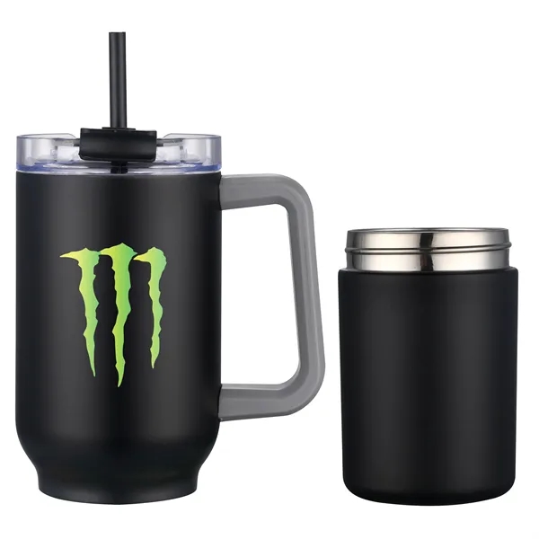 22 oz. vacuum sealed travel mug with can insulators and color... from ASI 68190 Lungsal / Lungsal