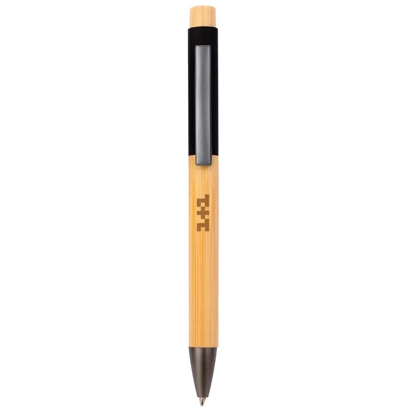 With striking contrast, this attractive ballpoint pen combines bamboo with an... from ASI 46755 Cosmo Promos