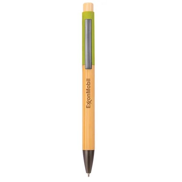 With striking contrast, this attractive ballpoint pen combines bamboo with an... from ASI 46755 Cosmo Promos