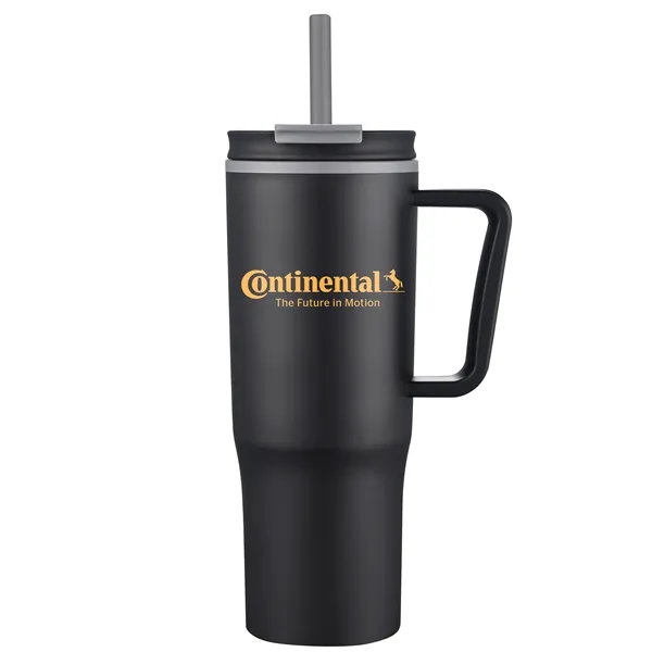 30 oz. double walled plastic travel mug with color matching handle... from ASI 68190 Lungsal / Lungsal