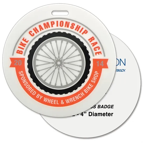 One- or two-sided name badges digitally printed in full color &... from ASI 79898 Promovision / PROMOVISION