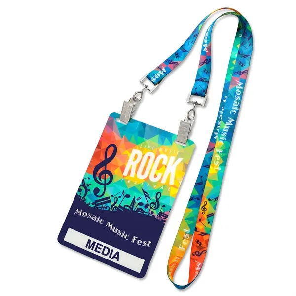 One- or two-sided name badges with a clear plastic pouch, digitally... from ASI 79898 Promovision / PROMOVISION