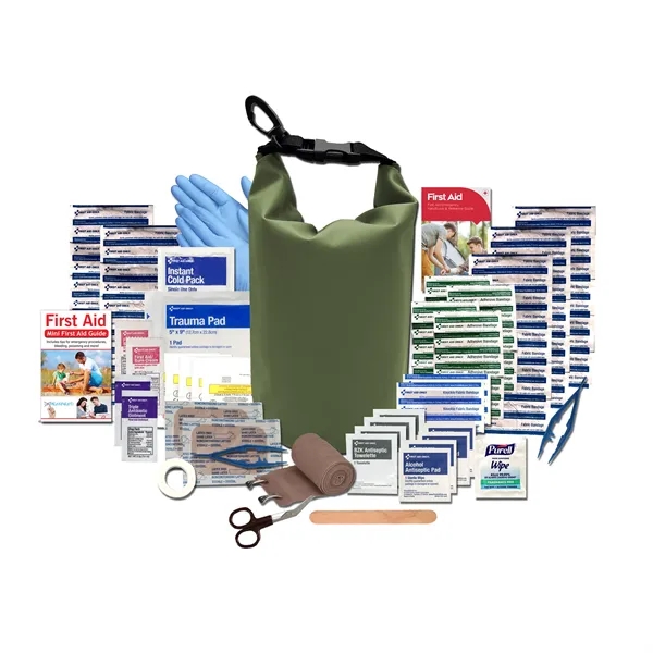 First aid kit with bandages, first aid guide, alcohol pads, ointment... from ASI 84514 Safety Made