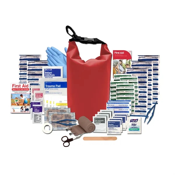 First aid kit with bandages, first aid guide, alcohol pads, ointment... from ASI 84514 Safety Made