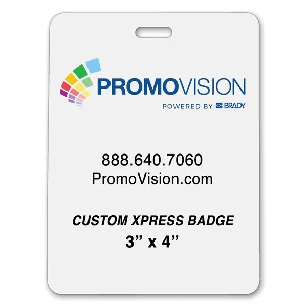 One- or two-sided name badges digitally printed in full color &... from ASI 79898 Promovision / PROMOVISION