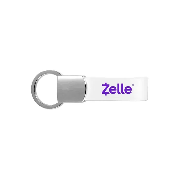 2 3/4" x 5/8" leather keychain with pull and twist design.... from ASI 98360 WOWLine / WOWLine®