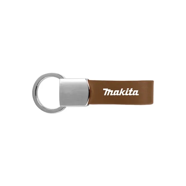 2 3/4" x 5/8" leather keychain with pull and twist design.... from ASI 98360 WOWLine / WOWLine®