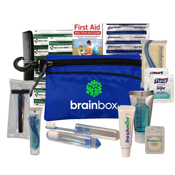 Travel kit with a zippered pouch and carabiner.... from ASI 84514 Safety Made