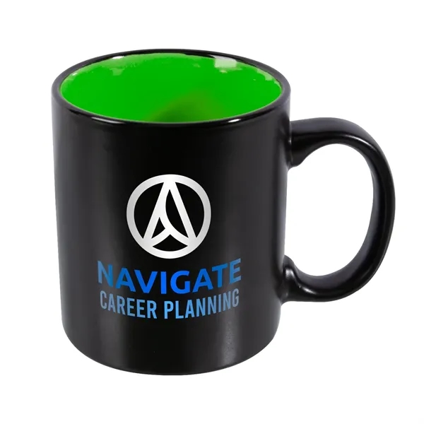 These 11 oz black matte mugs are smooth molded with ceramic... from ASI 62088 IDProductsource