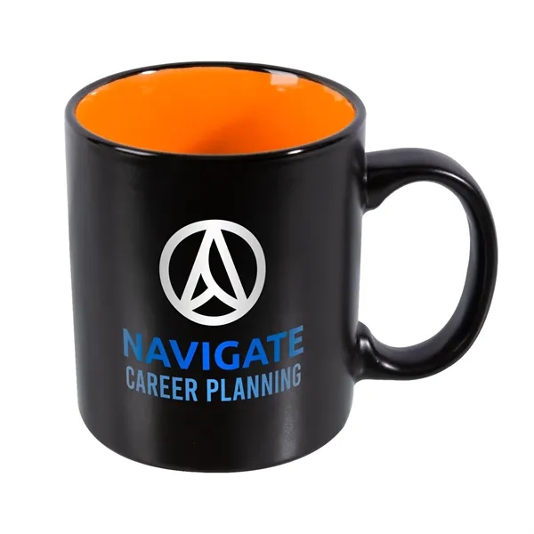 These 11 oz black matte mugs are smooth molded with ceramic... from ASI 62088 IDProductsource