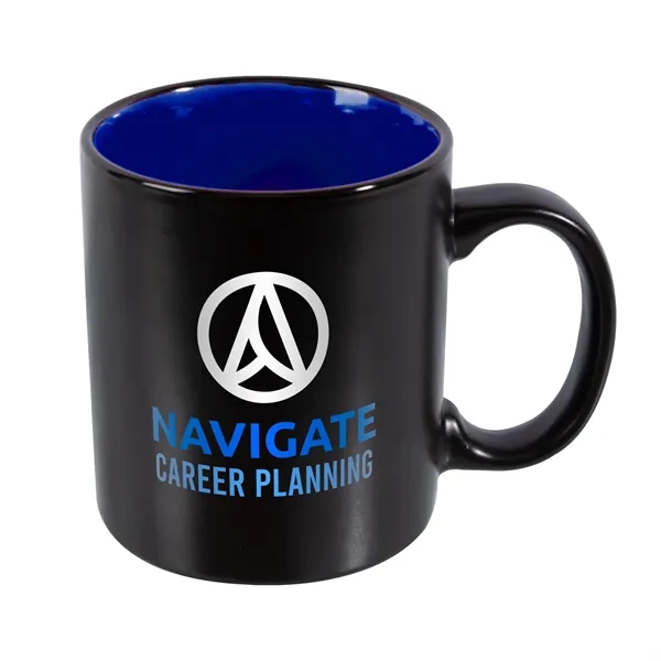 These 11 oz black matte mugs are smooth molded with ceramic... from ASI 62088 IDProductsource