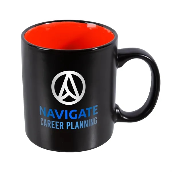 These 11 oz black matte mugs are smooth molded with ceramic... from ASI 62088 IDProductsource