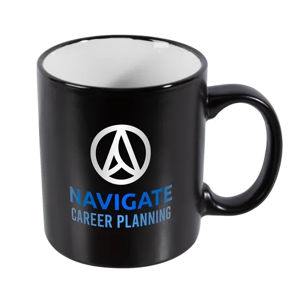 These 11 oz black matte mugs are smooth molded with ceramic... from ASI 62088 IDProductsource