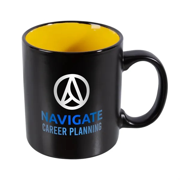 These 11 oz black matte mugs are smooth molded with ceramic... from ASI 62088 IDProductsource