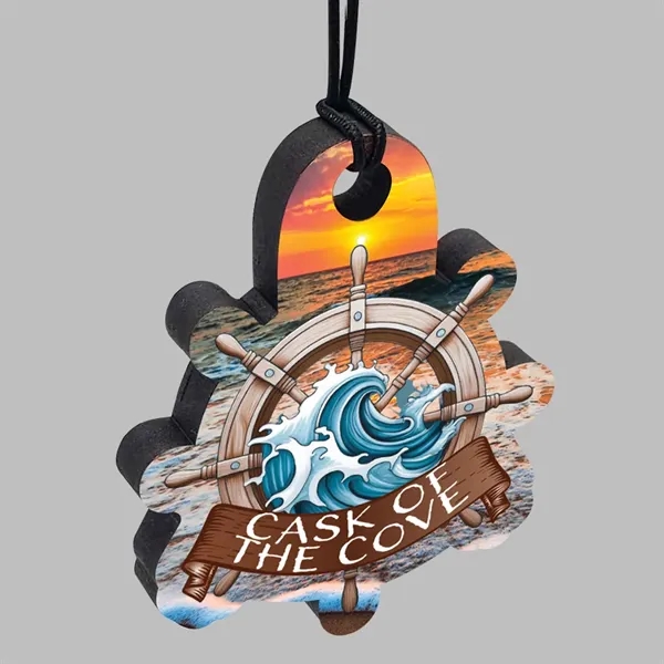 Recycled Wood Bottle Neck Charm Full Color Digital graphic.... from ASI 72521 Morris Magnets / Laser Cuts