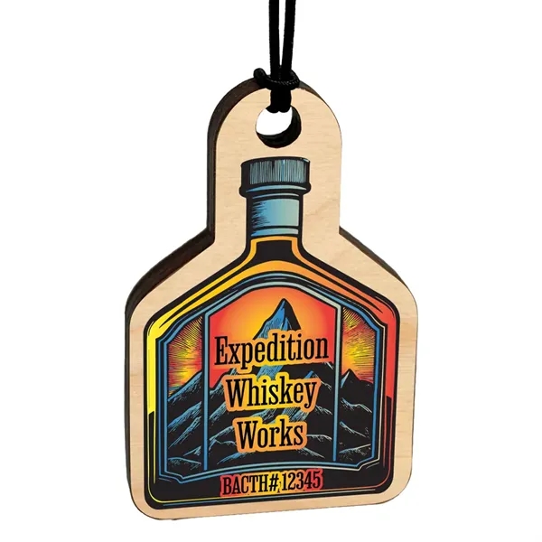 Birch Wood Bottle Neck Charm Full Color Digital graphic.... from ASI 72521 Morris Magnets / Laser Cuts