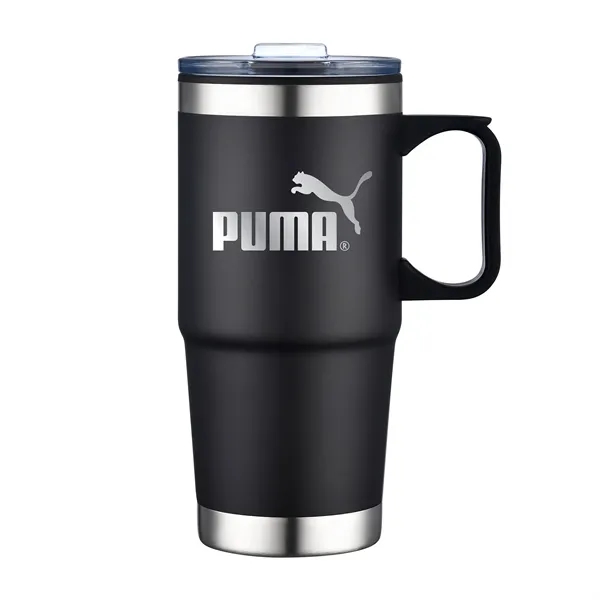 24 oz. stainless steel travel mug with ergonomic plastic handle.... from ASI 44900 NC Custom (CI/Lanco) / Lanco