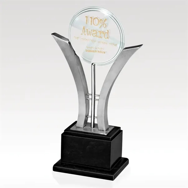 9 1/2" x 17" x 4 3/4" award crafted from stainless... from ASI 93986 Visions/Awardcraft / Visions Awards