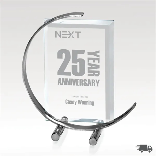 C-Note award made of glass and stainless steel; offered in two... from ASI 93986 Visions/Awardcraft / Visions Awards