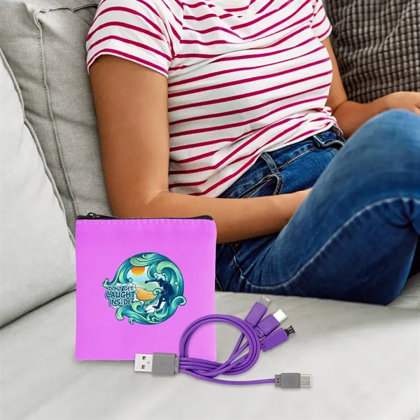 Colorful RPET Cable Pouch... from ASI 30208 A P Specialties / AP Specialties