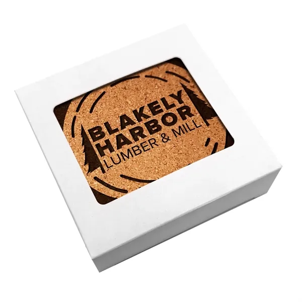 Cork wood coaster boxed set of 4... from ASI 72521 Morris Magnets