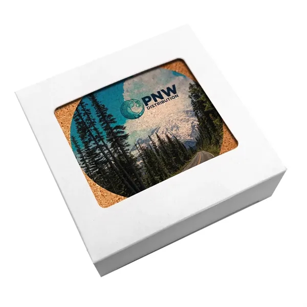 Cork wood coaster boxed set of 4... from ASI 72521 Morris Magnets