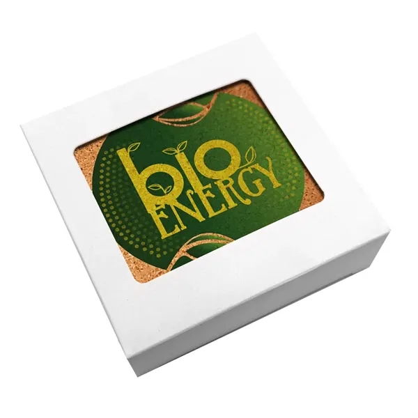 Cork wood coaster boxed set of 4... from ASI 72521 Morris Magnets