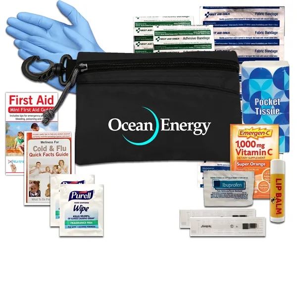 Health and wellness kit with a zippered case and carabiner.... from ASI 84514 Safety Made