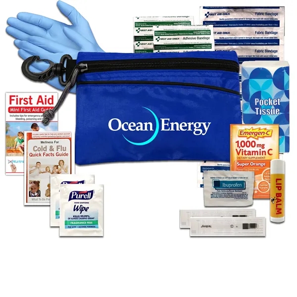 Health and wellness kit with a zippered case and carabiner.... from ASI 84514 Safety Made