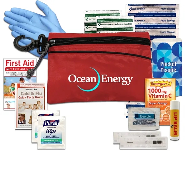 Health and wellness kit with a zippered case and carabiner.... from ASI 84514 Safety Made