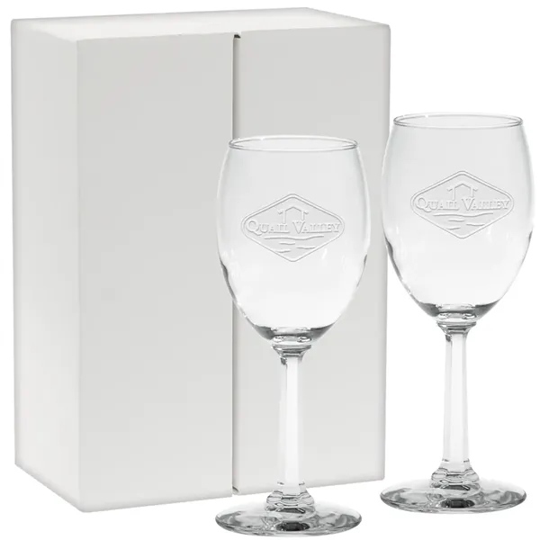 Set of two 10 oz. glass goblets with hexagonal shaped stems;... from ASI 71920 Moderne Glass Company Inc / Glass America®