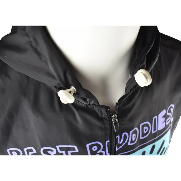 Custom sublimation windbreaker with adjustable hood, two zippered pockets, and full-color... from ASI 72657 Active Life Promo / Active Life