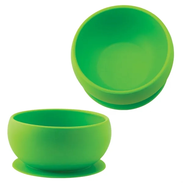 Silicone bowl with a suction base that adheres firmly to surfaces.... from ASI 62190 Illini