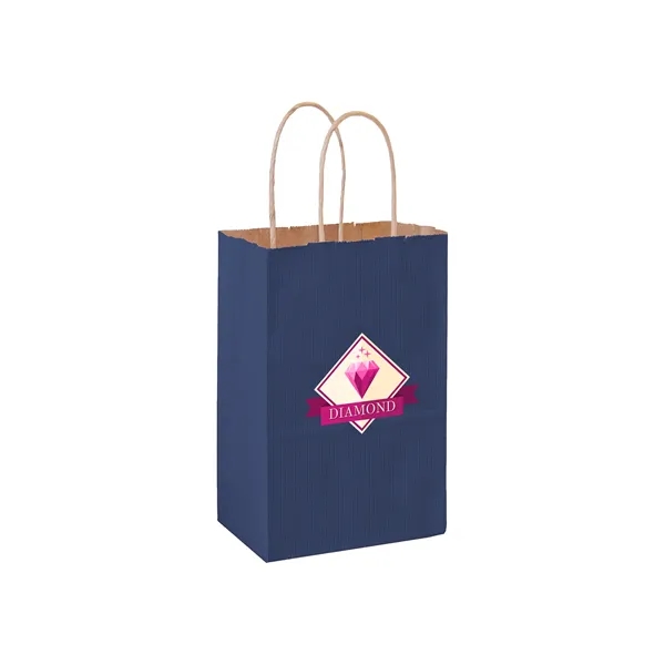 5" x 3 1/2" x 8" matte Kraft paper shopping bag... from ASI 35290 American Ad Bag Co