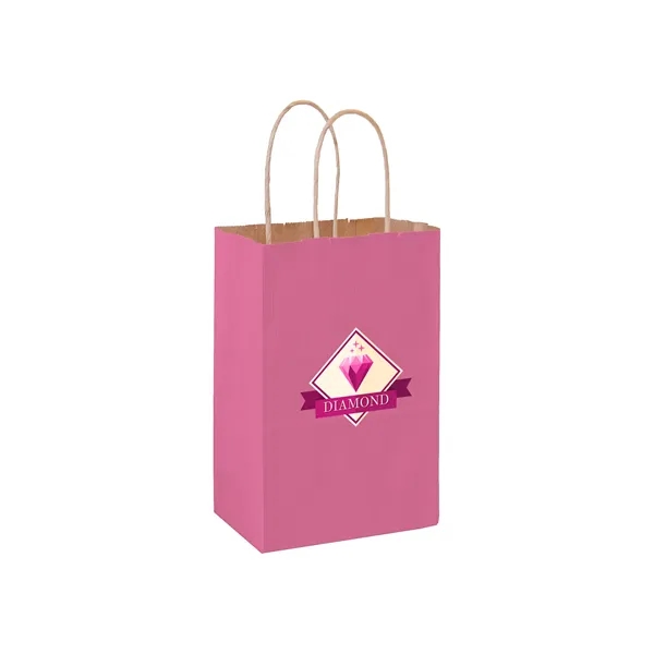 5" x 3 1/2" x 8" matte Kraft paper shopping bag... from ASI 35290 American Ad Bag Co