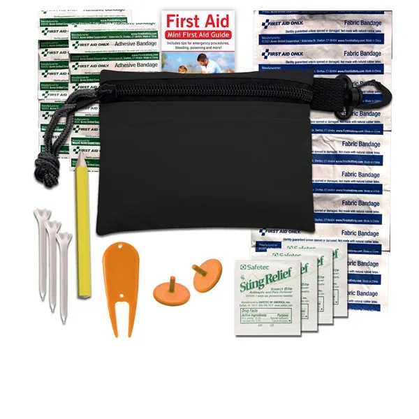 Golf kit with wipes, bag, and carabiner.... from ASI 84514 Safety Made