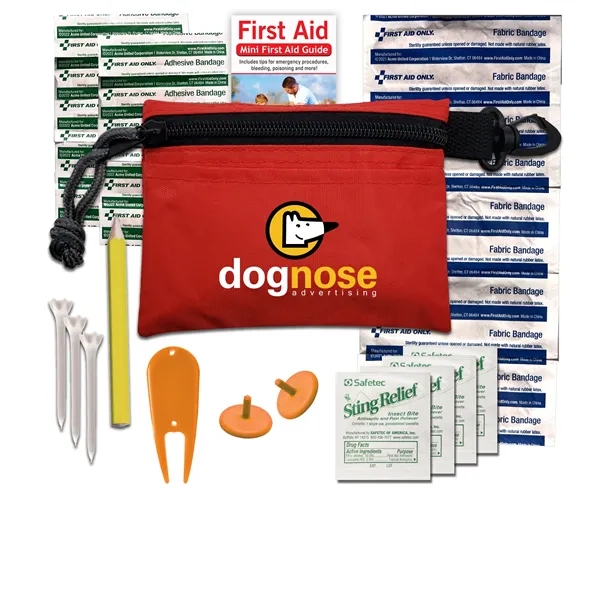 Golf kit with wipes, bag, and carabiner.... from ASI 84514 Safety Made