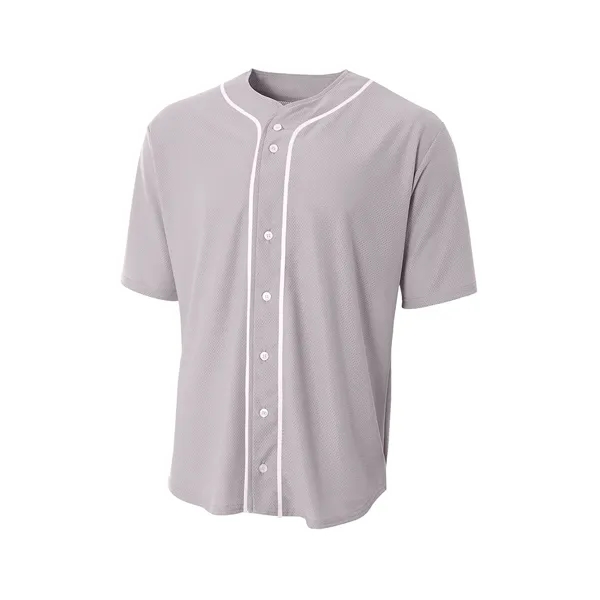 A4 Short Sleeve Full-Button Baseball Top... from ASI 84863 SanMar