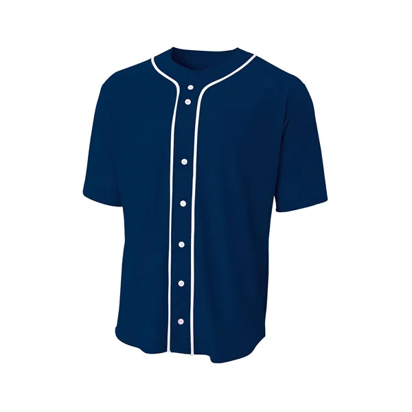 A4 Short Sleeve Full-Button Baseball Top... from ASI 84863 SanMar