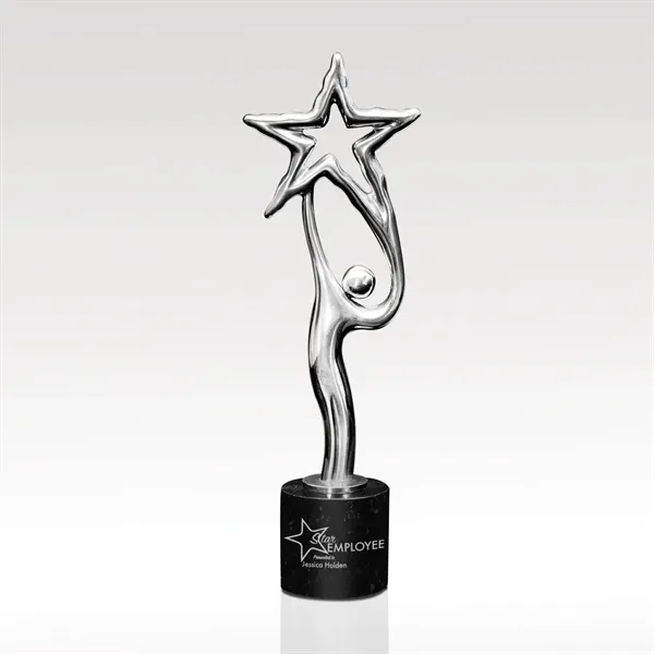 This cast metal figurine trophy is made from aluminum and has... from ASI 93986 Visions/Awardcraft