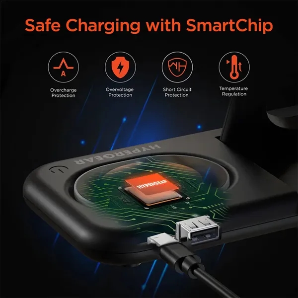 4-in-1 Desktop Charging. Wireless charging for your iPhone, Apple Watch, and... from ASI 61005 Hirsch Gift Inc