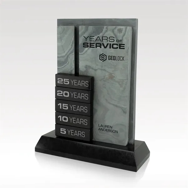 Award with a charcoal and multicolored slate etch surfaces sitting atop... from ASI 93986 Visions/Awardcraft / Visions Awards