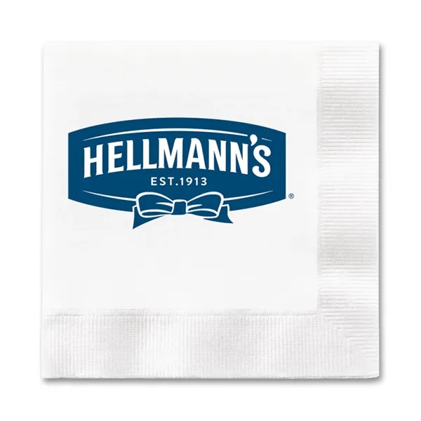 5" x 5" one-ply recycled white beverage napkin with coin edge... from ASI 91880 Tranter Graphics Inc